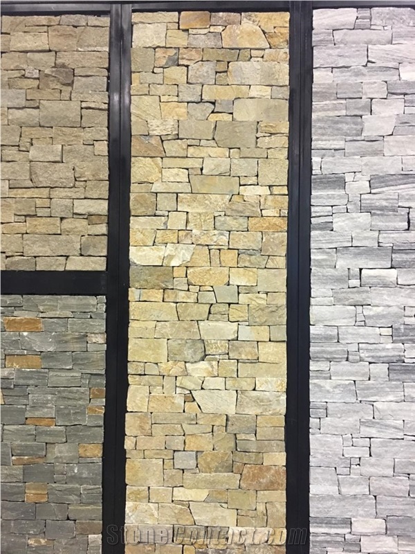 Dark Pink Split Ledgestone Exposed Wall Stone