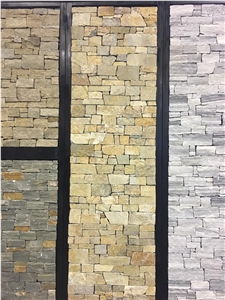 Dark Pink Split Ledgestone Exposed Wall Stone