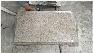 G350 Yellow Granite Bush Hammered Wall Tiles