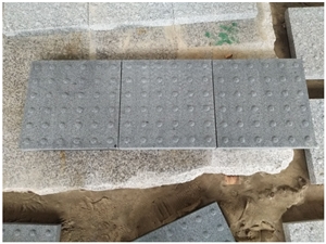 G54 Black Granite Sandblasted Blind Stone Pavers