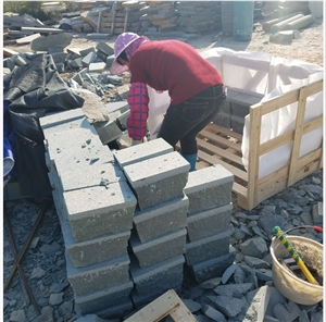 G612 China Green Granite Bush Hammered Pavers