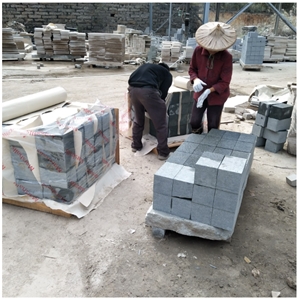 G612 Chinese Green Granite Bush Hammered Pavers