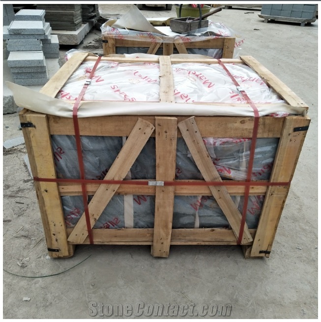G612 Chinese Green Granite Bush Hammered Pavers