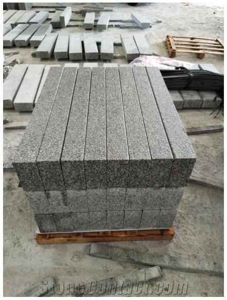 G623 Chinese Grey Granite Bush Hammered Curbstone