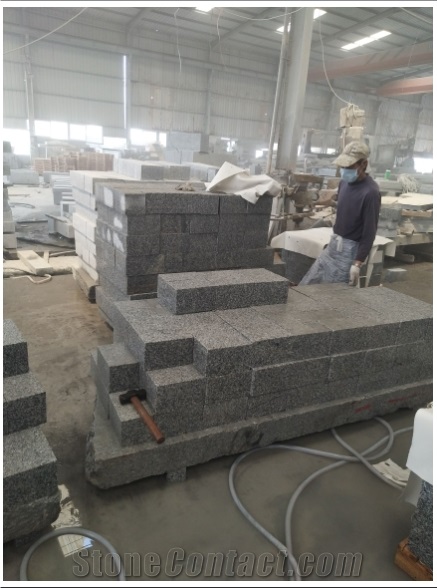G623 Grey Granite Bush Hammered Paving Stone