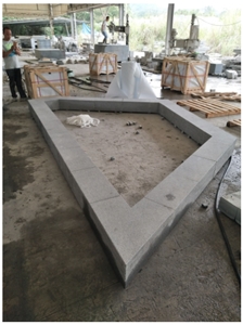 G654 Black Granite Surface Flamed Outdoor Pool