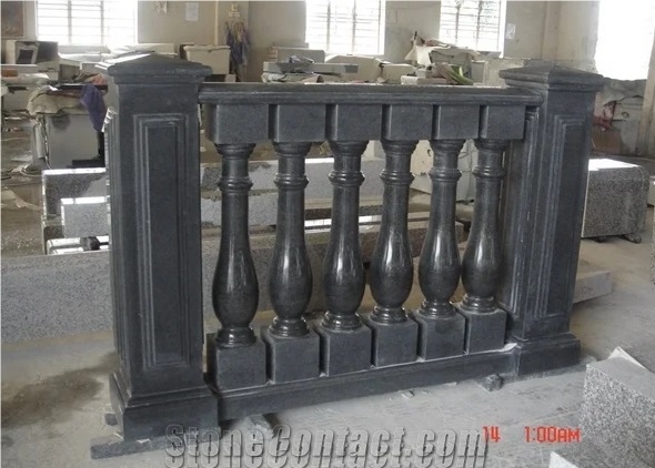 G654 China Black Granite Polished Baluster