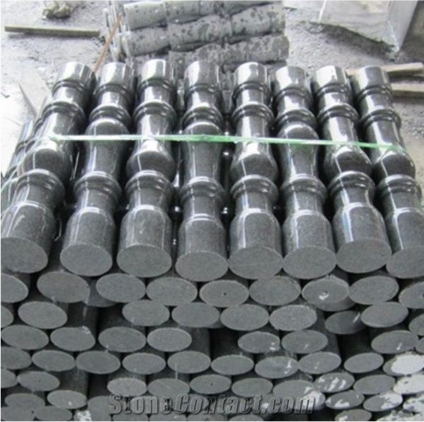 G654 China Black Granite Polished Baluster