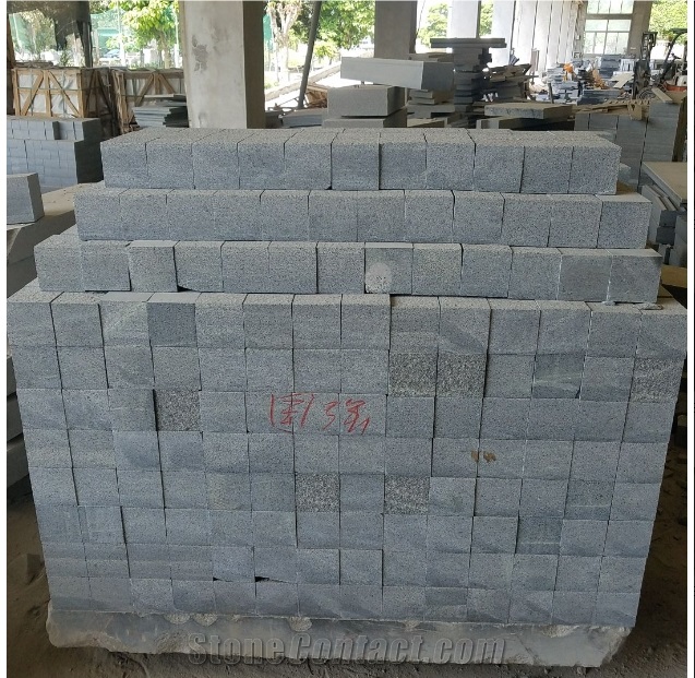 G654 Chinese Black Granite Flamed Pavers
