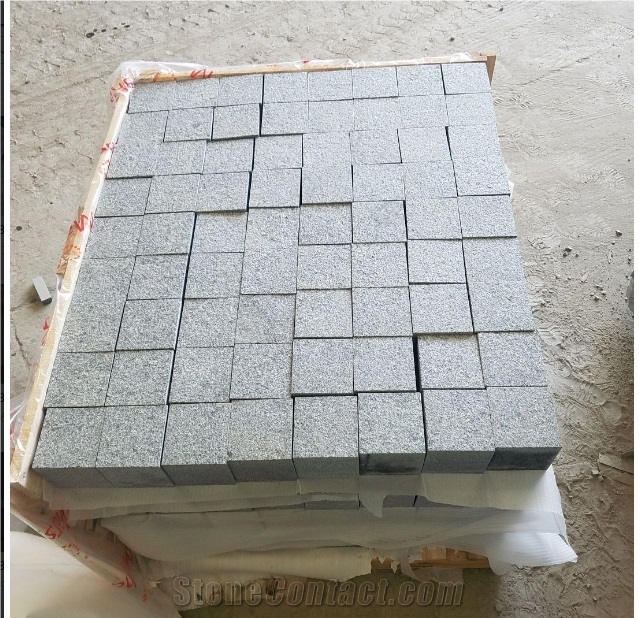 G654 Chinese Black Granite Flamed Pavers