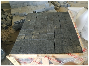 G654 Chinese Black Granite Flamed Pavers