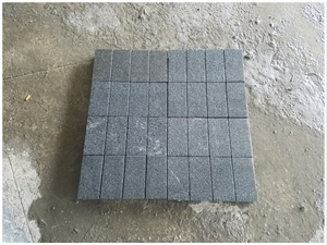 G654 Chinese Black Granite Surface Flamed Pavers