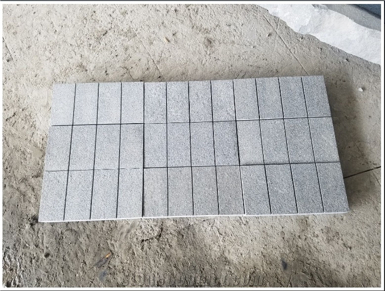 G654 Chinese Black Granite Surface Flamed Pavers