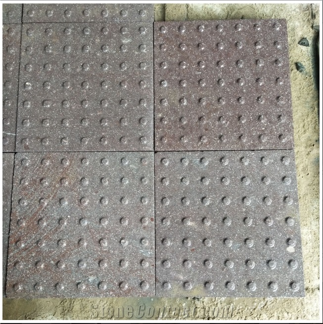 G666 Red Granite Sandblasted Blind  Paving Stone