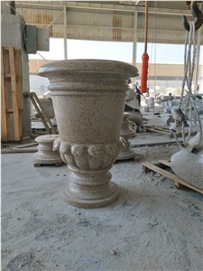 G682 China Yellow Granite Outdoor Flower Pots
