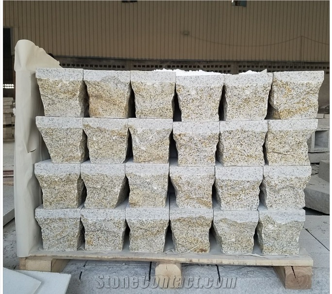 G682 China Yellow Rust Granite Bushhammered Pavers