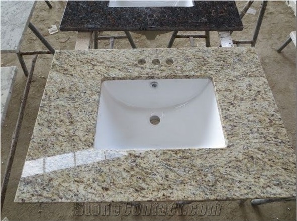Giallo Ornamental Yellow Granite Polished Bathtops