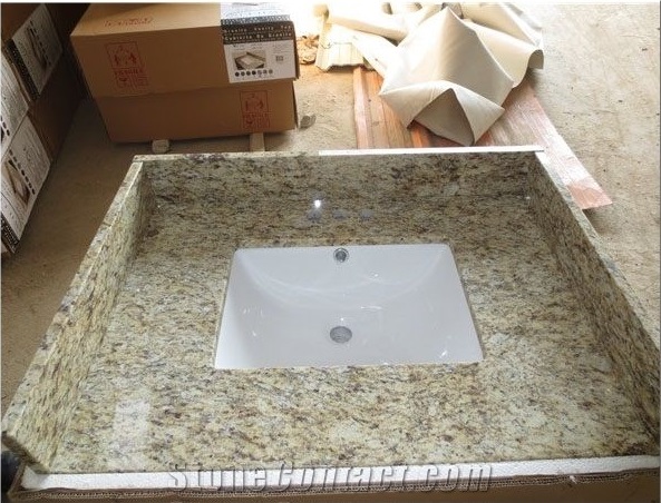 Giallo Ornamental Yellow Granite Polished Bathtops
