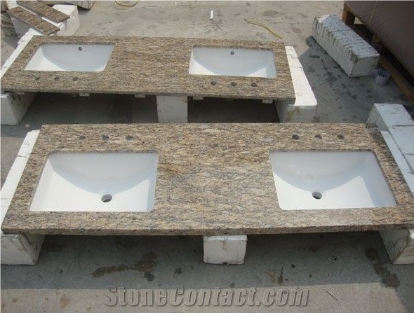 Giallo Ornamental Yellow Granite Polished Bathtops
