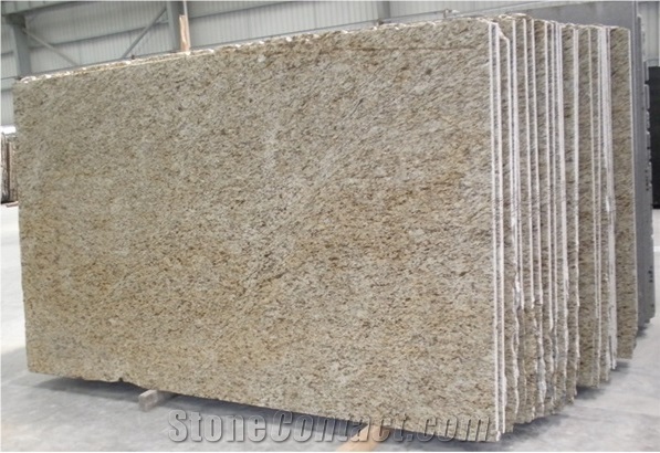 Giallo Ornamental Yellow Granite Polished Slabs
