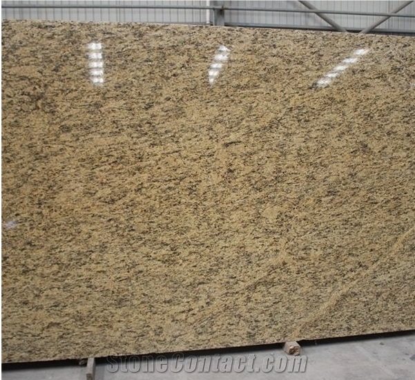 Giallo Santa Cecilia Dark Granite Polished Slabs