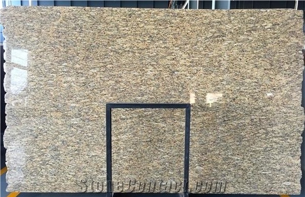 Giallo Santa Cecilia Dark Granite Polished Slabs