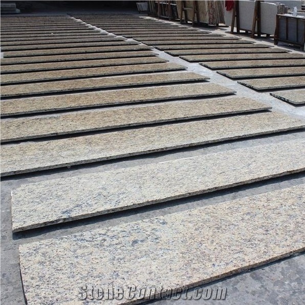Giallo Santa Cecilia Dark Granite Polished Slabs