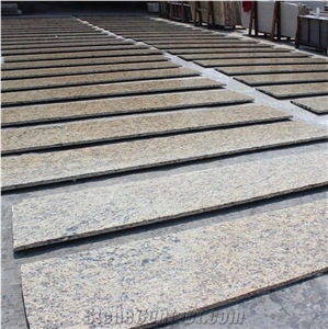 Giallo Santa Cecilia Dark Granite Polished Slabs