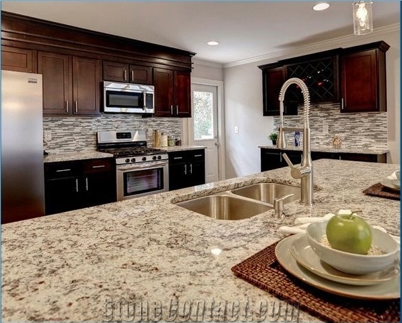 Giallo Topazio Yellow Granite Polished Countertops