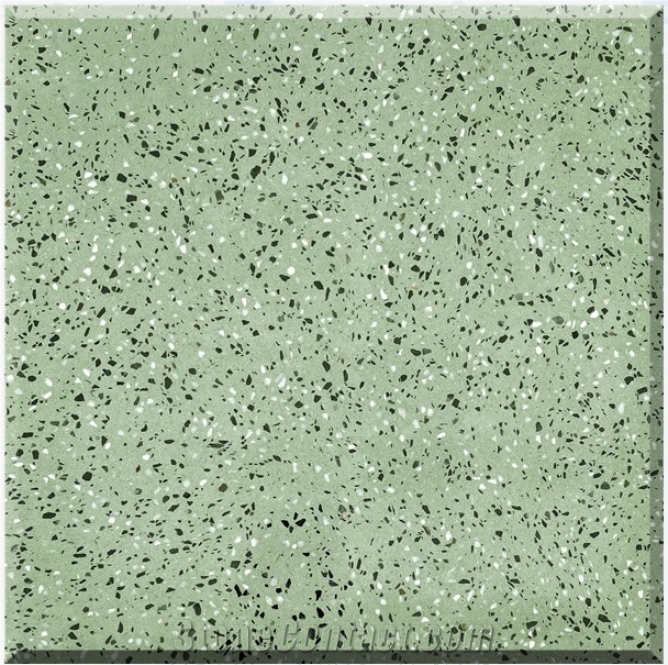 Green Terrazzo Tiles Artificial Polished Floor