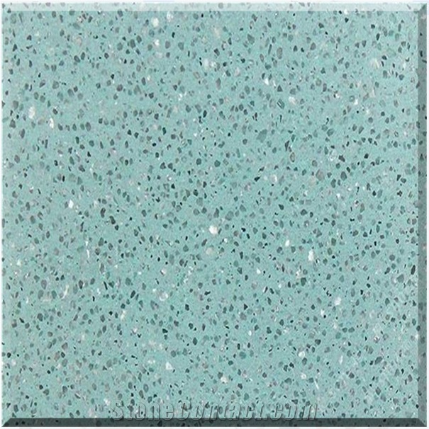 High Quality Green Terrazzo Tiles Artificial Stone Polished