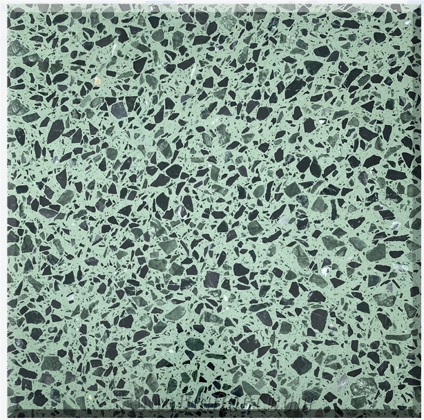 High Quality Green Terrazzo Tiles Artificial Wall Covering
