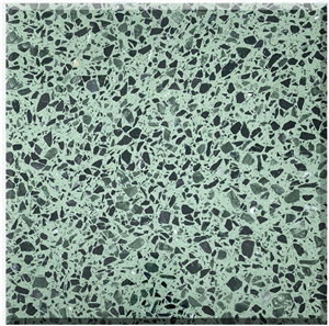 High Quality Green Terrazzo Tiles Artificial Wall Covering