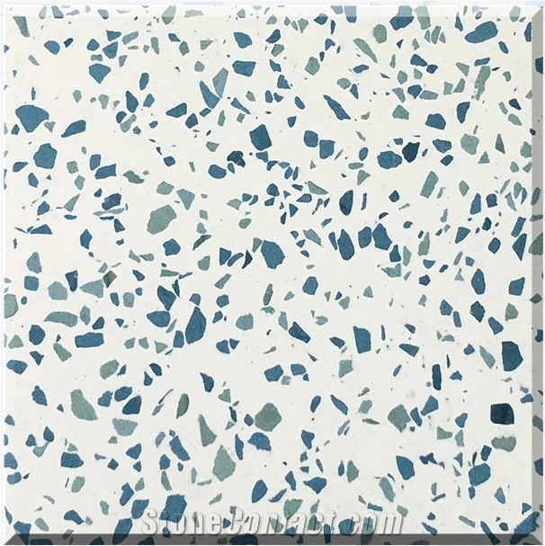 High Quality Green Terrazzo Tiles Artificial Stone
