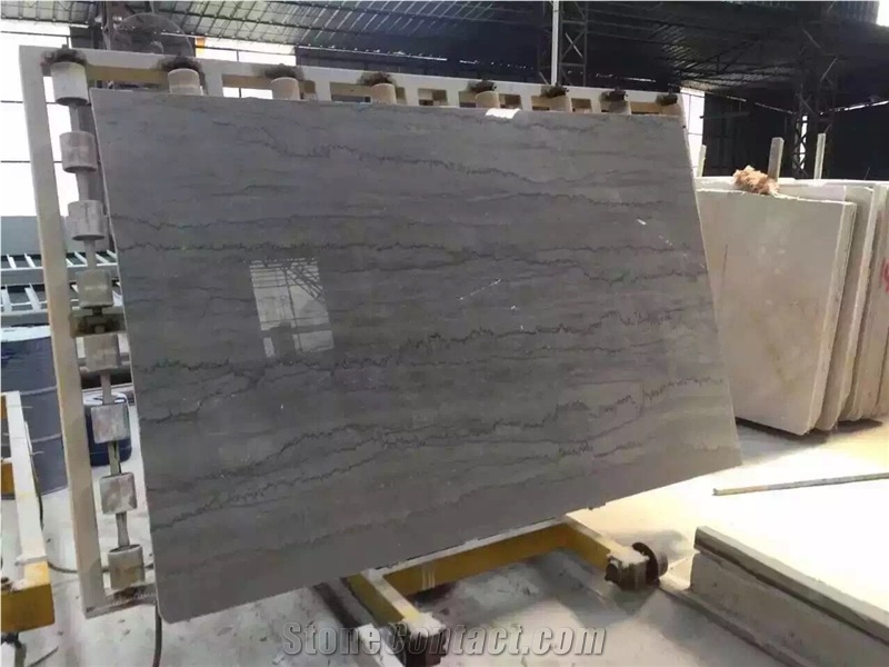 Grey Blue Wood Vein Marble Polished Slabs & Tiles