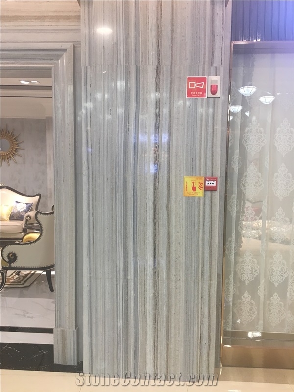 Grey Blue Wood Vein Marble Polished Slabs & Tiles