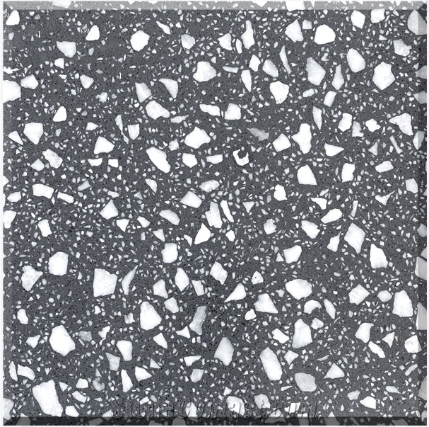 High Quality Grey Terrazzo Tiles Artificial Stone Polished