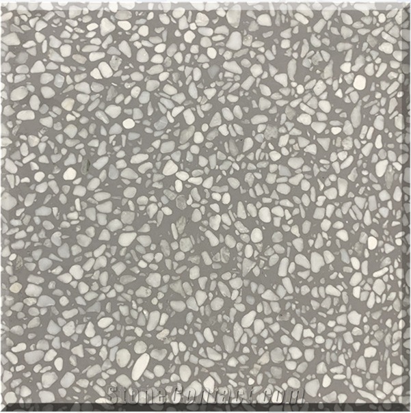 Wonderful Grey Terrazzo Tiles Artificial Stone Polished