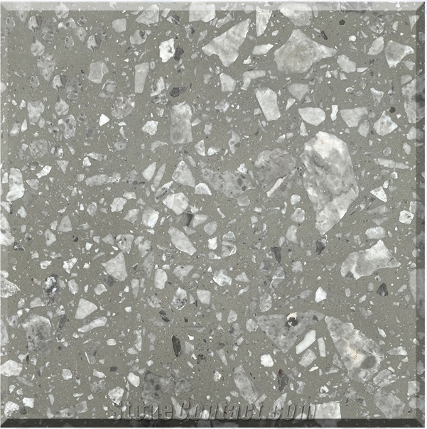 Wonderful Grey Terrazzo Tiles Polished