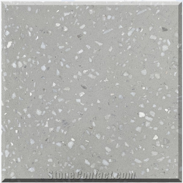 Beautiful New Grey Terrazzo Tiles Artificial Stone Polished