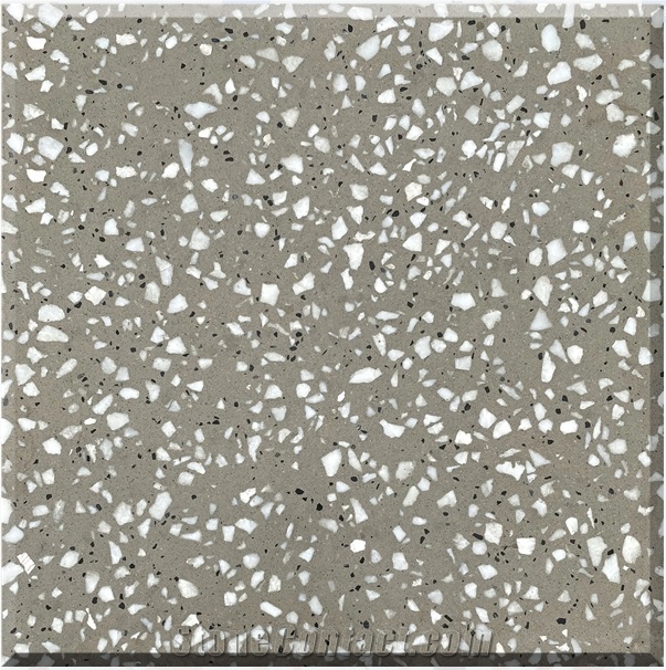 Wonderful New Grey Terrazzo Tiles Artificial Stone Honed