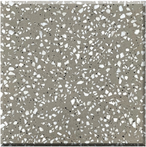Wonderful New Grey Terrazzo Tiles Artificial Stone Honed