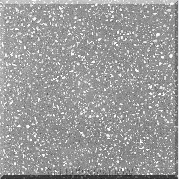 New Classic Chinese Grey Terrazzo Tiles Honed