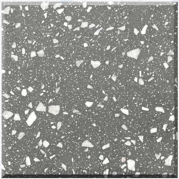 China Wonderful Grey Terrazzo Tiles Artificial Stone