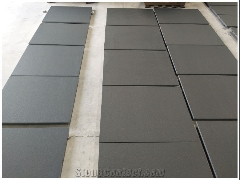 Hebei Black Granite Surface Flamed Water Jet Walling Tiles
