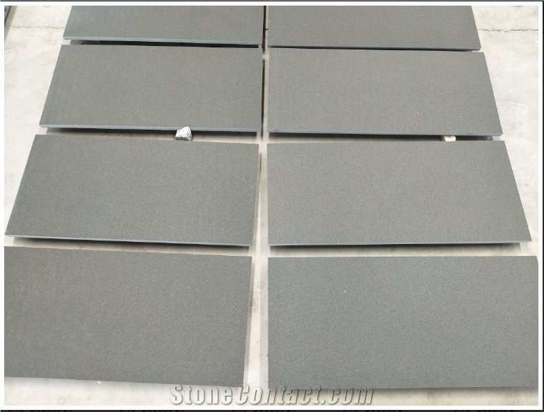 Hebei Black Granite Surface Flamed Water Jet Walling Tiles