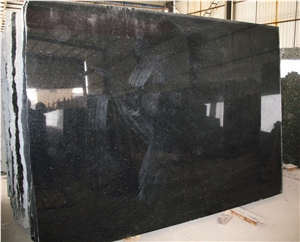 India Black Star Galaxy Granite Polished Tile Slab