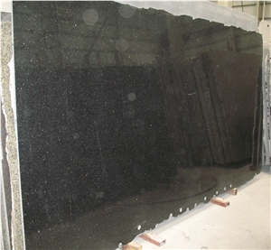 India Black Star Galaxy Granite Polished Tile Slab