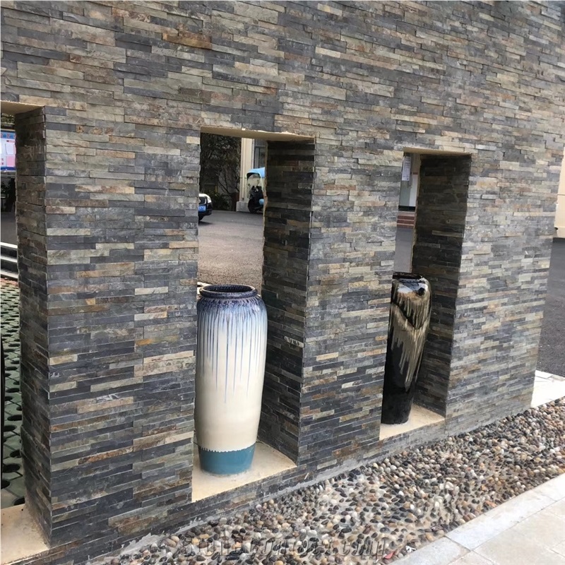 Jiangxi Black Slate Feature Wall Cultured Stone