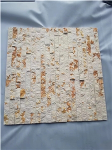 Light Yellow Cultured Stone Beige Feature Wall